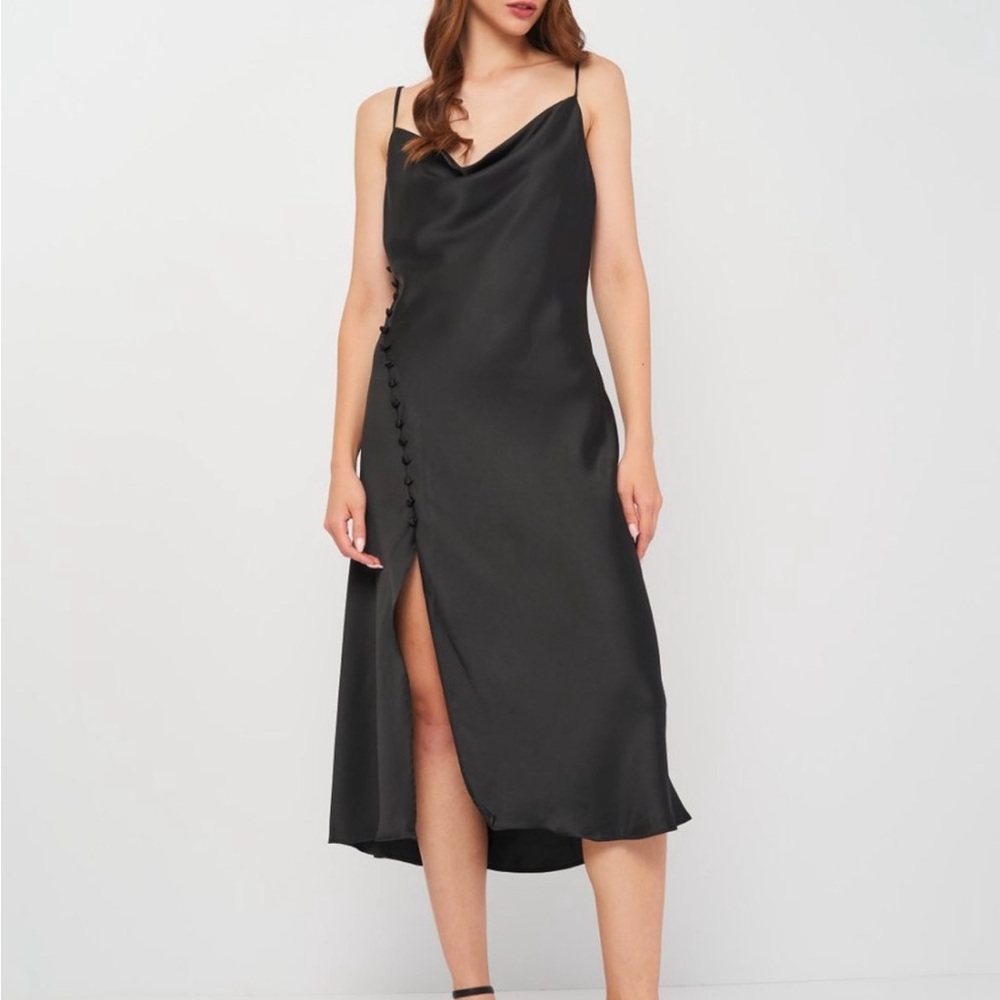 NWT Zara Cowl Neck Satin Slip Dress